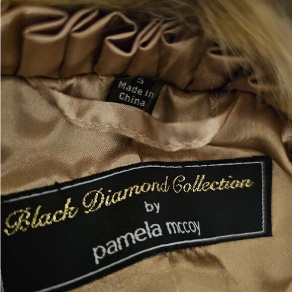 Pamela McCoy Black Diamond Collection S Replica Red Fox Faux Fur Coat - Picture 7 of 7